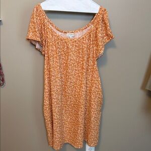 Wonderly Size Large Floral MIDI Dress With Pockets